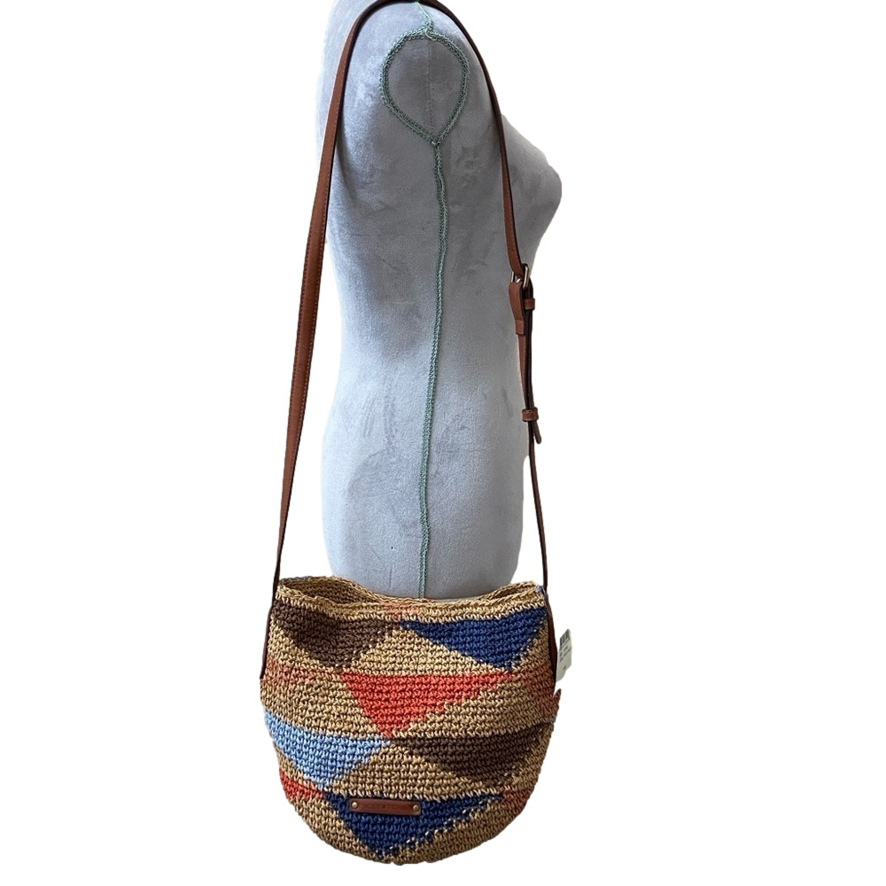 NWT Raffia Lucky Brand bucket purse
